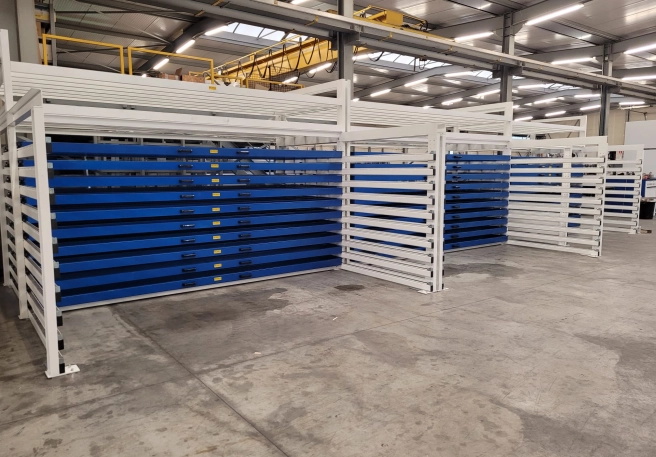 Étagères à plaques et tubes extractibles