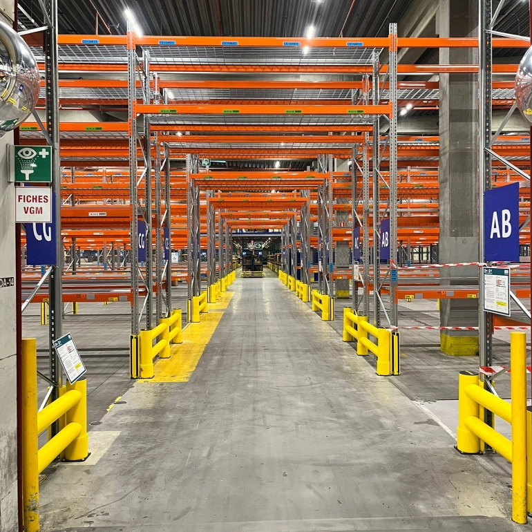 Protections pour nouveaux rayonnages d’entrepôt